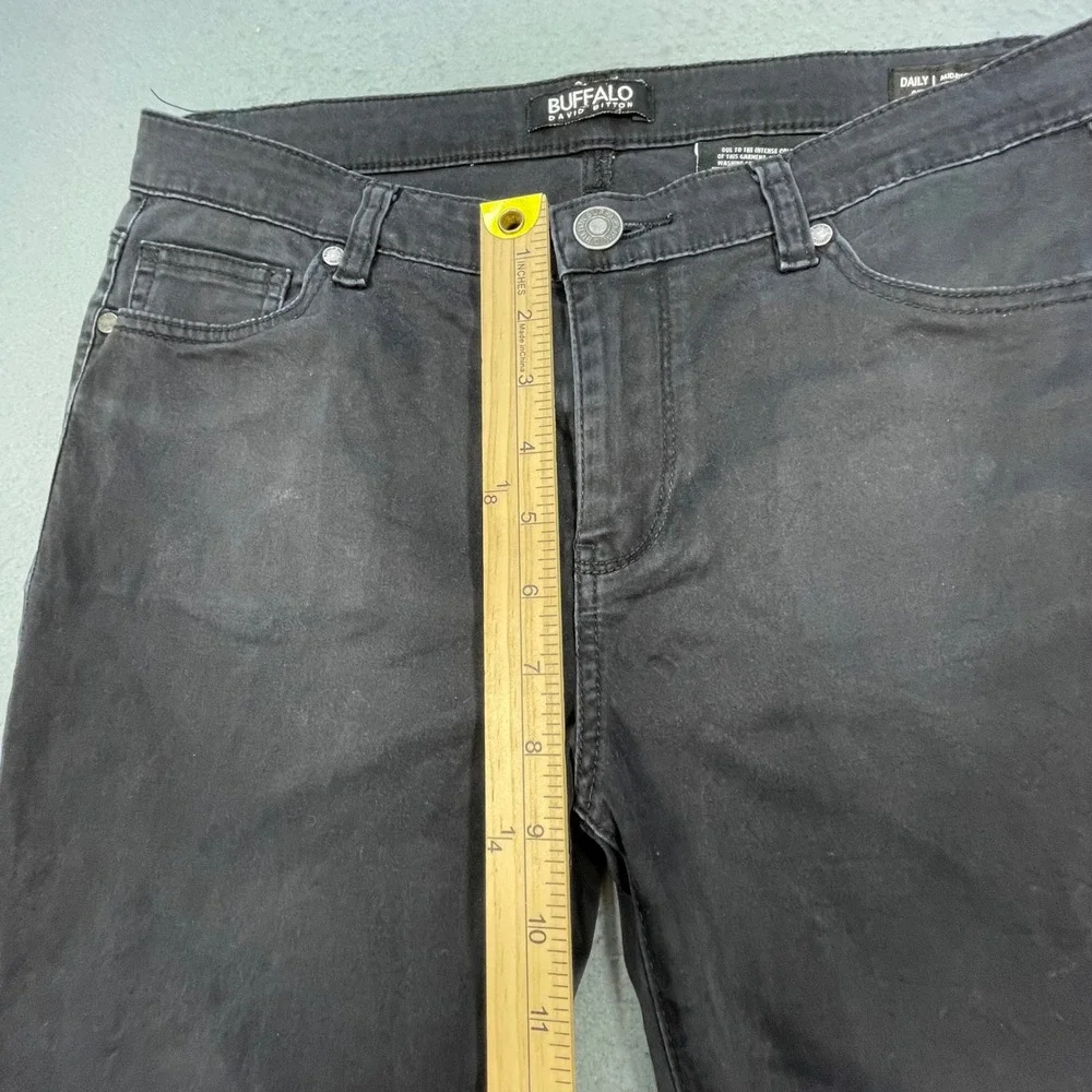 Buffalo Black Daily Mid-Rise Stretch Skinny Ankle Grazer Jeans Womens 6